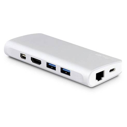 
                                                                                    LMP Adapter USB-C Travel Dock 9 port - Silver Aluminium                                        