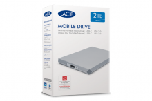 LaCie Mobile Drive 2TB, USB-C, Moon Silver
