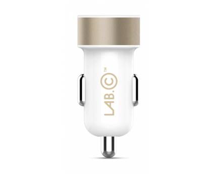 LAB.C 2 Port Car Charger 3.4A - Champagne Gold