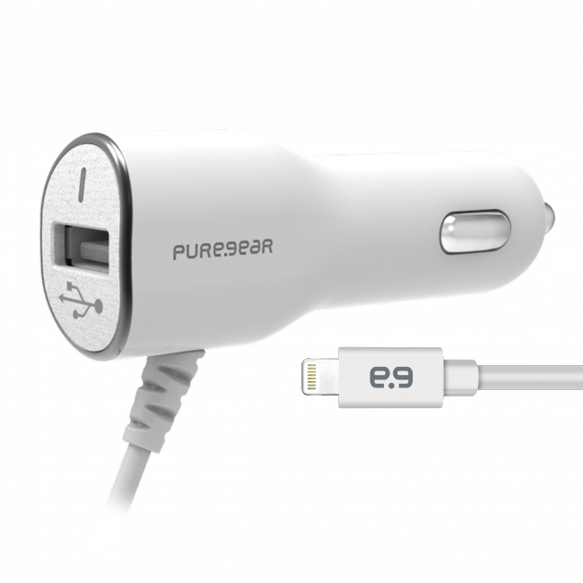 
                                                                                    PUREGEAR 3.4A USB Lightning autonabíjačka - biela                                        
