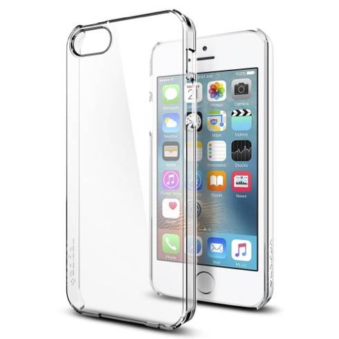 Spigen kryt Thin Fit pre iPhone SE - Crystal Clear