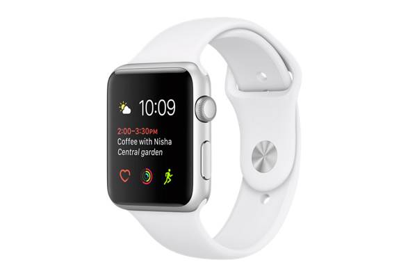 Watch Series 1, 42mm Silver Aluminium Case with White Sport Band