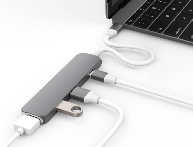 Hyper Drive USB Type-C Hub with 4K HDMI Space Gray