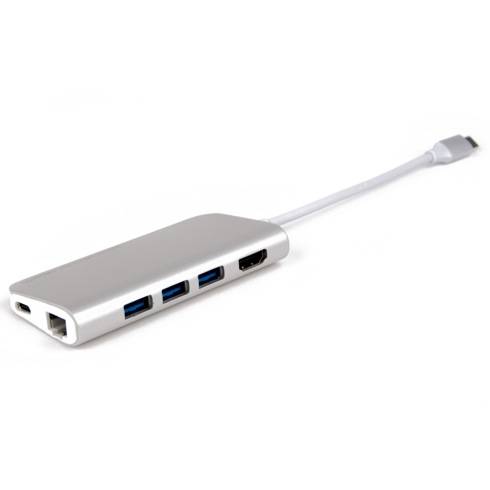 
                                                                                    LMP Adapter USB-C mini Dock 8-port - Silver Aluminium                                        