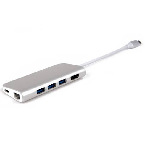 
                                                                                    LMP Adapter USB-C mini Dock 8-port - Silver Aluminium                                        