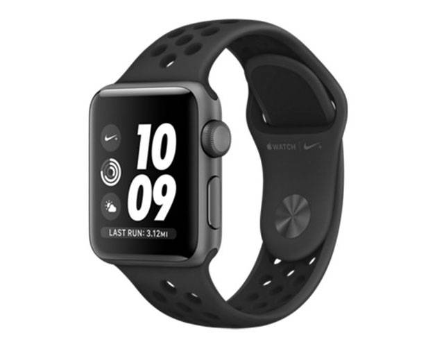 Apple Watch 3 Nike+ GPS, 38mm Space Grey Aluminium Case with Anthracite/Black Nike Sport Band