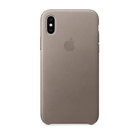 Apple iPhone X/Xs Leather Case - Taupe