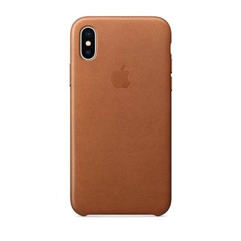 Apple iPhone X/Xs Leather Case - Saddle Brown
