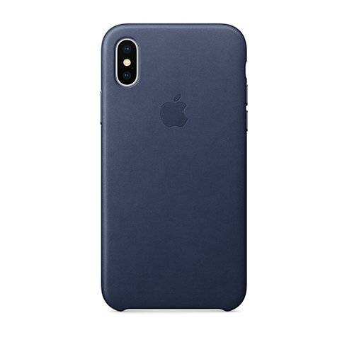 Apple iPhone X/Xs Leather Case - Midnight Blue