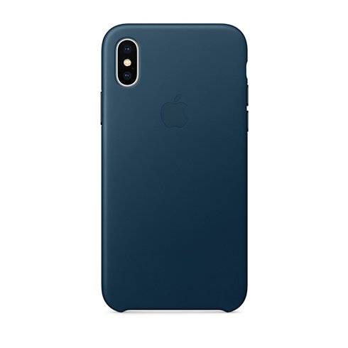 Apple iPhone X Leather Case - Cosmos Blue