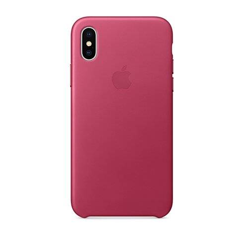 Apple iPhone X/Xs Leather Case - Pink Fuchsia