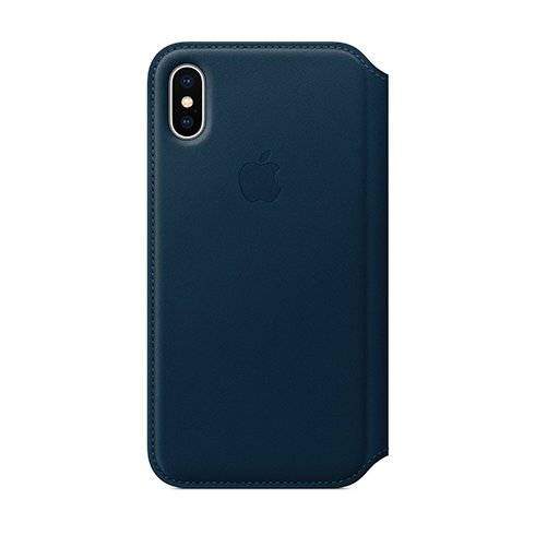 Apple iPhone X Leather Folio -Cosmos Blue