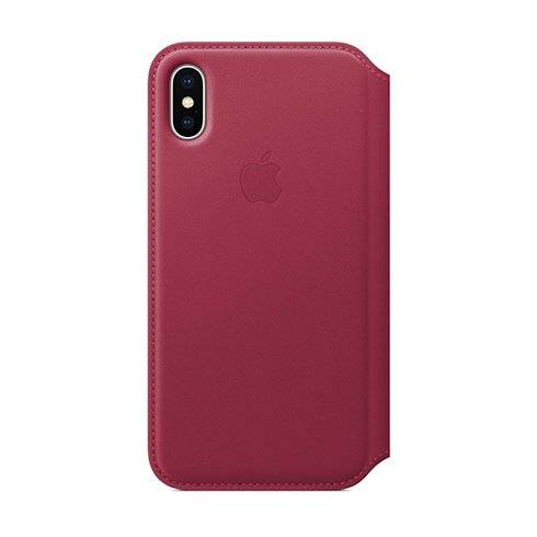 Apple iPhone X/Xs Leather Folio - Berry