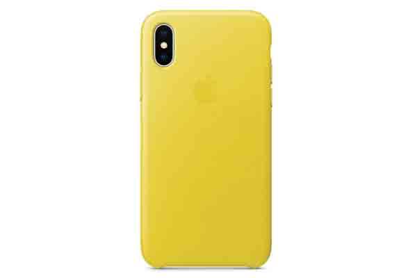 Apple iPhone X/Xs Leather Case - Spring Yellow