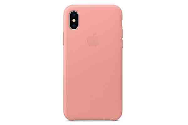 Apple iPhone X Leather Case - Soft Pink