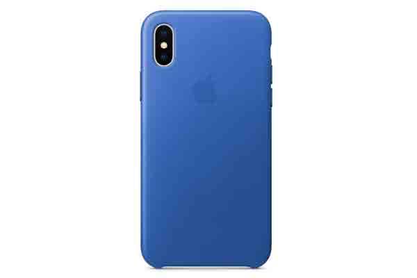 Apple iPhone X/Xs Leather Case - Electric Blue