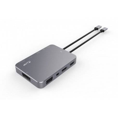 LMP USB-C PRO Display Dock 4K 10-port - Space Gray Aluminium