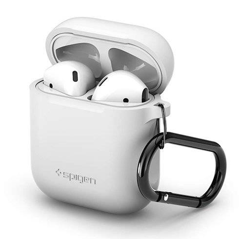 Spigen puzdro Silicone Case pre Apple Airpods - White