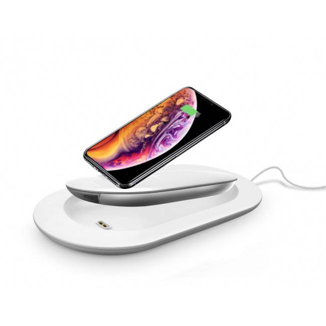 MiPow Power Cube XS 5000 mAh - Qi bezdrôtová nabíjačka a powerbanka, biela