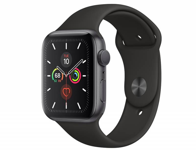 Watch Series 5 GPS, 44mm Space Grey Aluminium Case with Black Sport Band