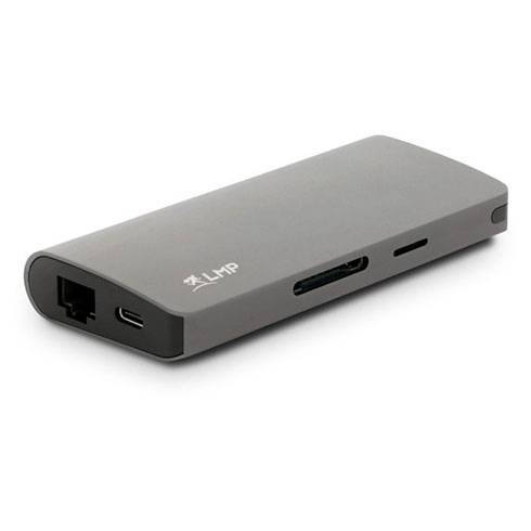 
                                                                                    LMP Adapter USB-C Travel Dock 9 port - Space Gray Aluminium                                        