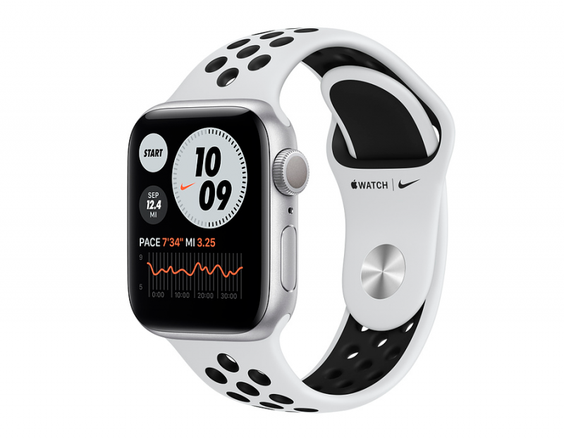 
                                                                                    Watch Nike Series 6 GPS, 40mm Silver Aluminium Case with Pure Platinum/Black Nike Sport Band                                        