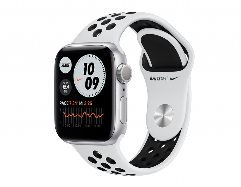 Watch Nike Series 6 GPS, 40mm Silver Aluminium Case with Pure Platinum/Black Nike Sport Band