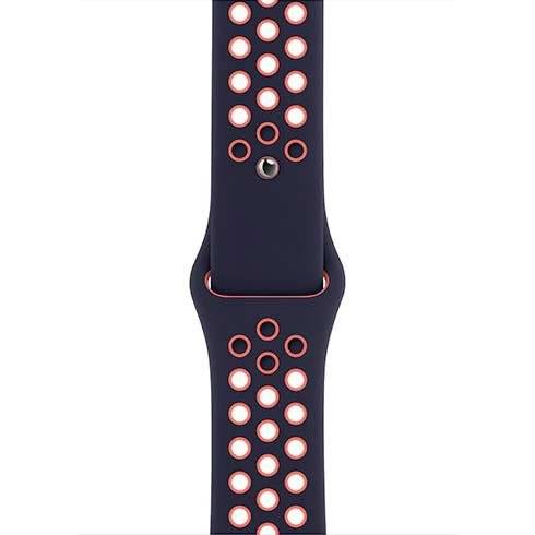 Apple Watch 44mm Blue Black/Bright Mango Nike Sport Band - Regular