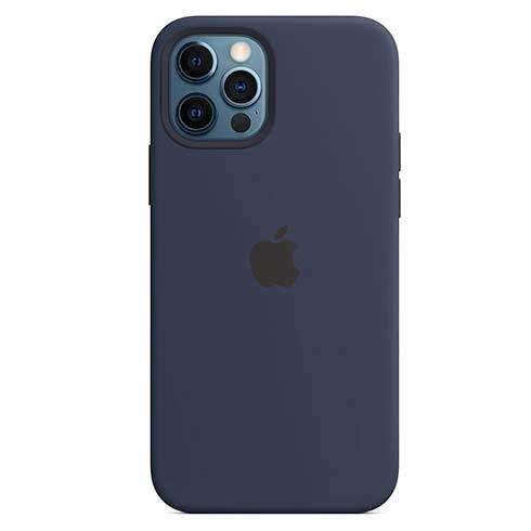 
                                                                                    Apple iPhone 12/12 Pro Silicone Case with MagSafe - Deep Navy                                        