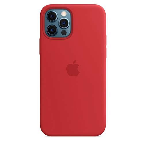 Apple iPhone 12/12 Pro Silicone Case with MagSafe - (PRODUCT)RED