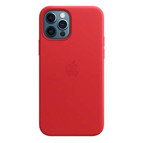 Apple iPhone 12/12 Pro Leather Case with MagSafe - (PRODUCT)RED