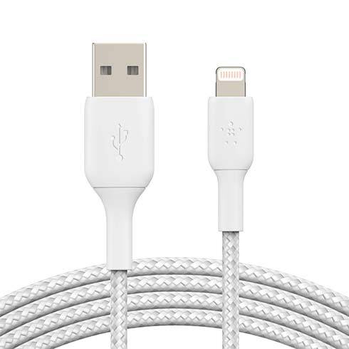 
                                                                                    Belkin kábel Boost Charge Braided USB to Lightning 1m - White                                        