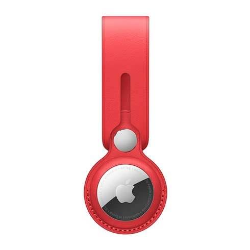 
                                                                                    Apple AirTag Leather Loop - (PRODUCT) RED                                        