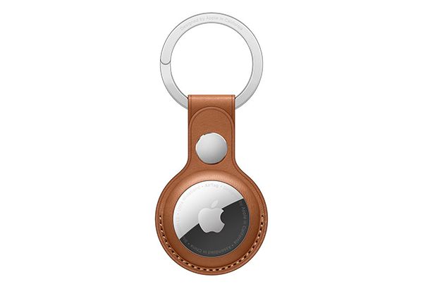 
                                                                                    Apple AirTag Leather Key Ring - Saddle Brown                                        