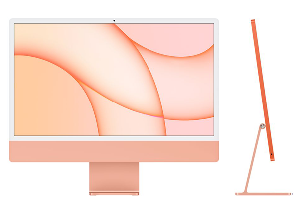CTO iMac 24" 4.5K Apple M1 8-core CPU 8-core GPU 8GB 512GB Orange