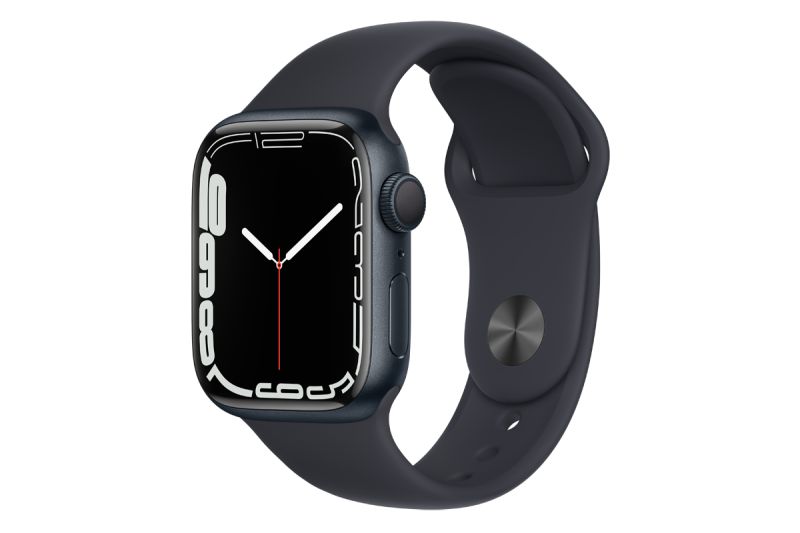 Apple Watch Series 7 GPS, 41mm Midnight Aluminium Case with Midnight Sport Band - Regular