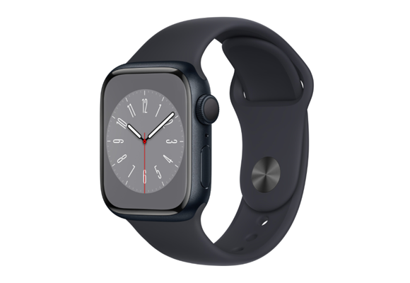 Apple Watch Series 8 GPS 41mm Midnight Aluminium Case with Midnight Sport Band - Regular