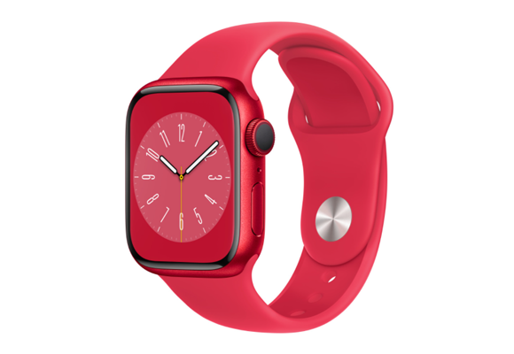 
                                                                                    Apple Watch Series 8 GPS 41mm (PRODUCT)RED Aluminium Case with (PRODUCT)RED Sport Band - Regular                                        