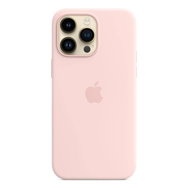 
                                                                                    Apple iPhone 14 Pro Max Silicone Case with MagSafe - Chalk Pink                                        
