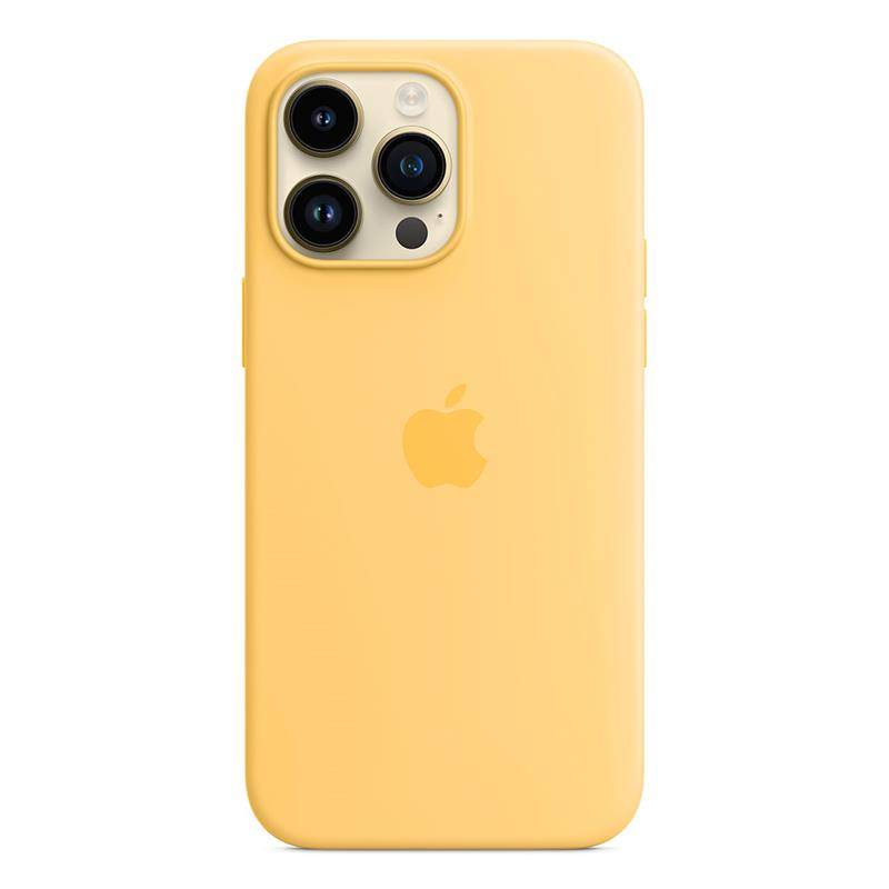 
                                                                                    Apple iPhone 14 Pro Max Silicone Case with MagSafe - Sunglow                                        