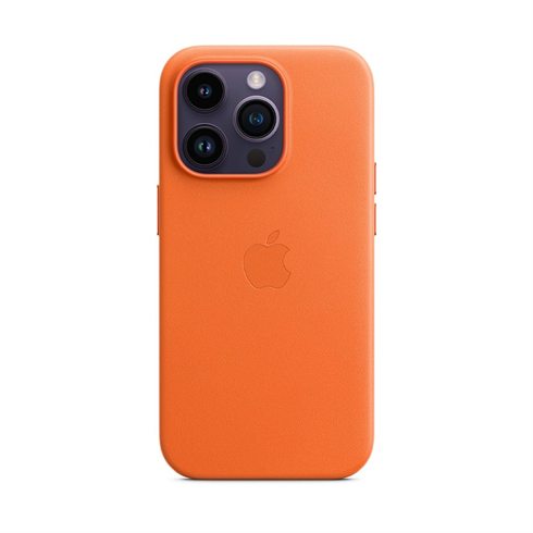 
                                                                                    Apple iPhone 14 Pro Leather Case with MagSafe - Orange                                        