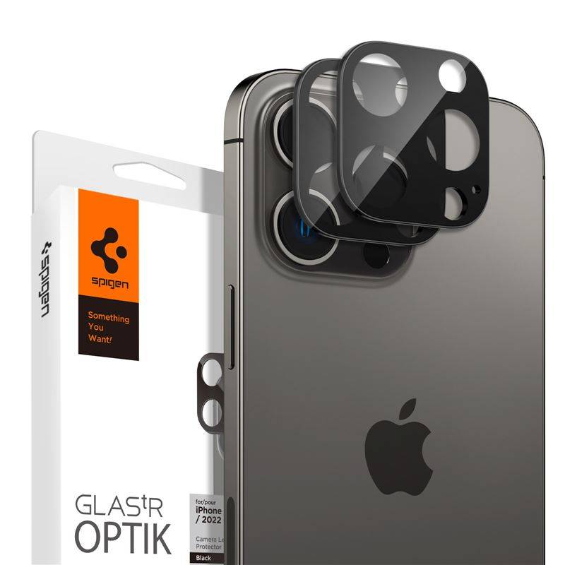 
                                                                                    Spigen Glass Optik 2 Pack pre iPhone 14 Pro/ Pro Max - Black                                        