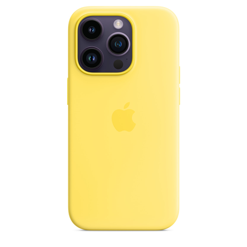 
                                                                                    Apple iPhone 14 Pro Silicone Case with MagSafe - Canary Yellow                                        