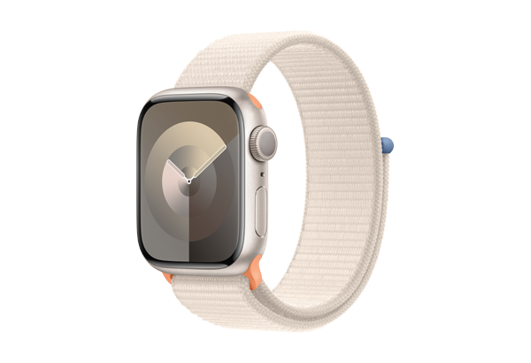 Apple Watch Series 9 GPS 41mm Starlight Aluminium Case with Starlight Sport Loop