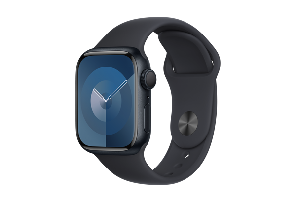 
                                                                                    Apple Watch Series 9 GPS 41mm Midnight Aluminium Case with Midnight Sport Band - S/M                                        