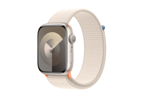 Apple Watch Series 9 GPS 45mm Starlight Aluminium Case with Starlight Sport Loop