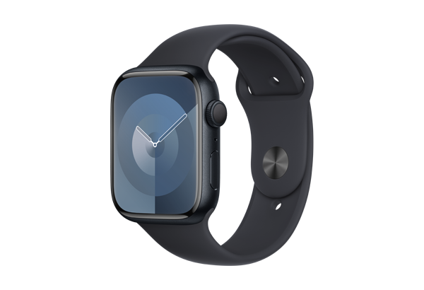 Apple Watch Series 9 GPS 45mm Midnight Aluminium Case with Midnight Sport Band - M/L