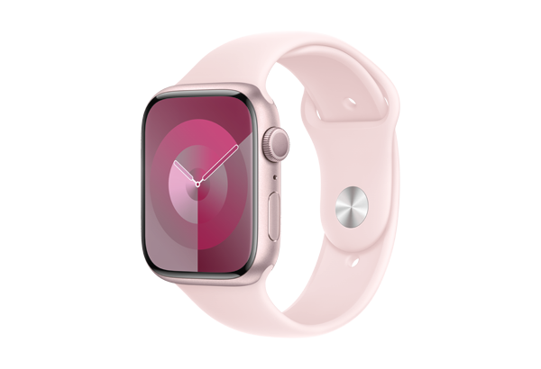 
                                                                                    Apple Watch Series 9 GPS 45mm Pink Aluminium Case with Light Pink Sport Band - S/M                                        