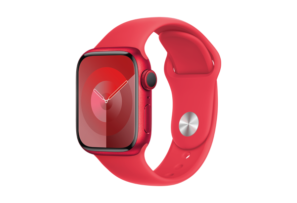 Apple Watch Series 9 GPS 41mm (PRODUCT)RED Aluminium Case with (PRODUCT)RED Sport Band - M/L