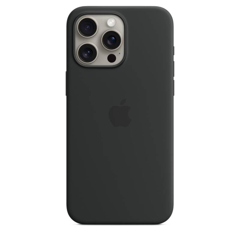 
                                                                                    Apple iPhone 15 Pro Max Silicone Case with MagSafe - Black                                        